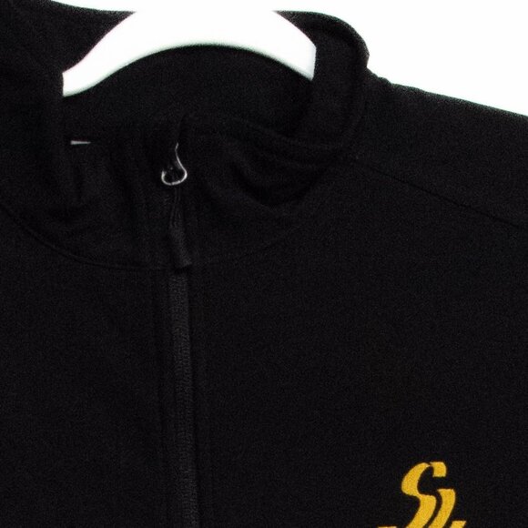 Sturdy-Lite Black Full-Zip Fleece Jacket With Logo Embroidery Unisex Size XL - Picture 2 of 8